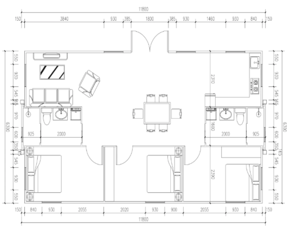 20FT 40FT Portable Prefab Foldable Expandable Container House for Sale - 图片 8