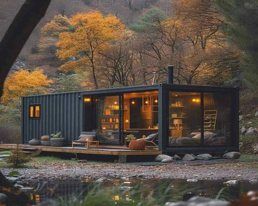 Customized Prefab Portable 20ft 40ft Luxury Shipping Container House for Office Shop Family