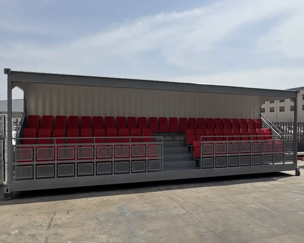 Mobile Grandstand Container with Roof and Steps for Concerts and Sporting Events - 图片 2