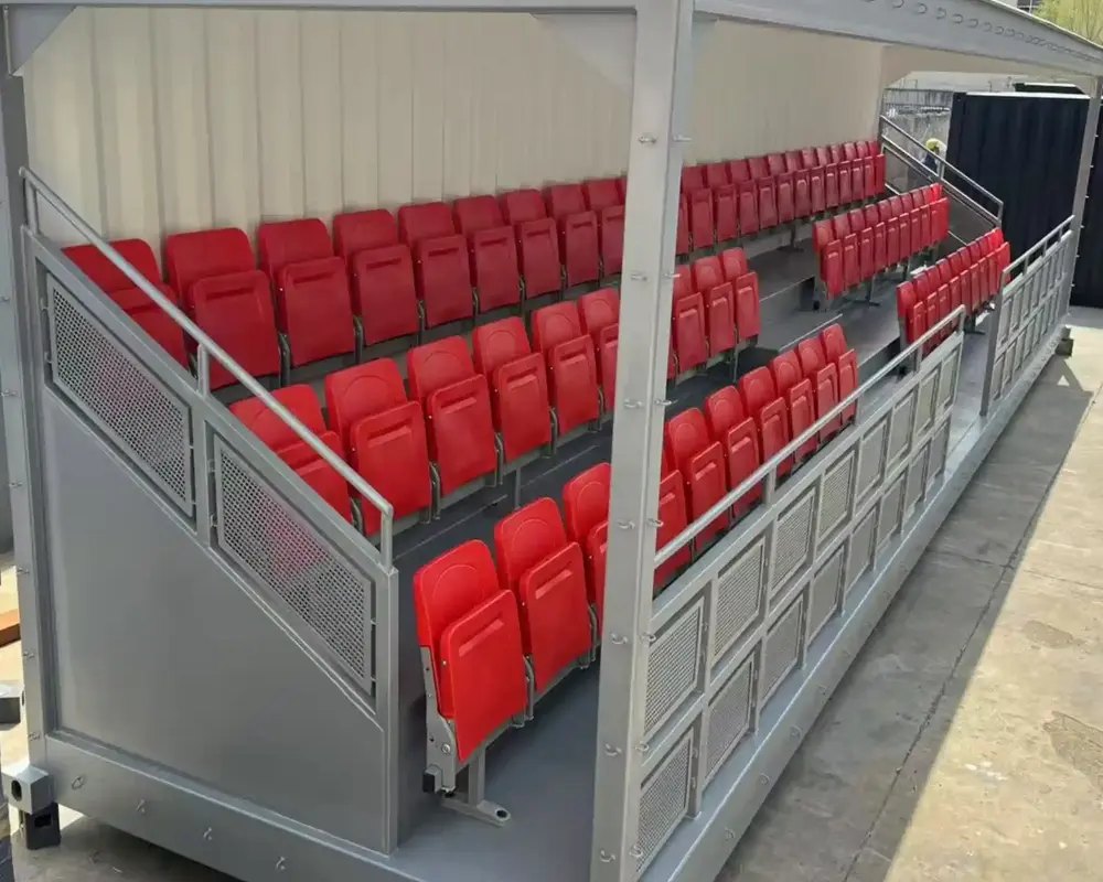 Mobile Grandstand Container with Roof and Steps for Concerts and Sporting Events - 图片 4